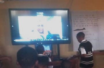 Aquinas College for Boys — virtual session with instructor on screen